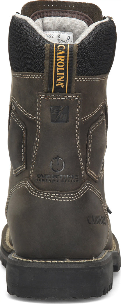 Carolina Boot Pitstop 8" Carbon Composite Toe Waterproof Work Boot Gray