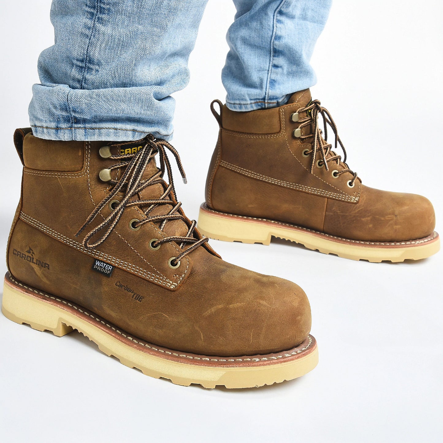 Carolina Boot Staple Gun 6” Waterproof Carbon Comp Toe Brown