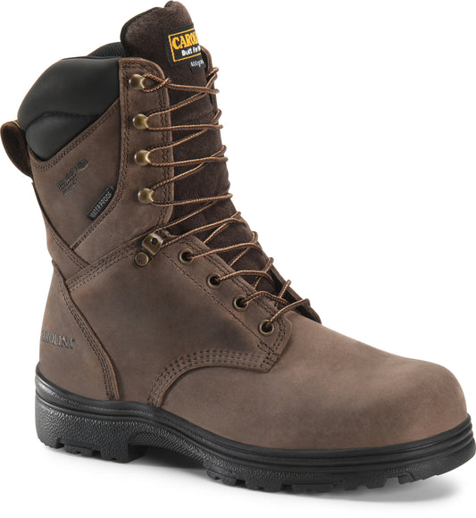 Carolina Boot Surveyor 8" Steel Toe Insulated Waterproof Work Boot Dark Brown