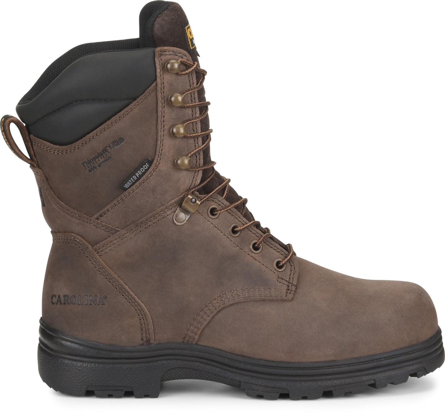 Carolina Boot Surveyor 8" Steel Toe Insulated Waterproof Work Boot Dark Brown
