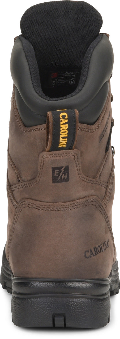Carolina Boot Surveyor 8" Steel Toe Insulated Waterproof Work Boot Dark Brown
