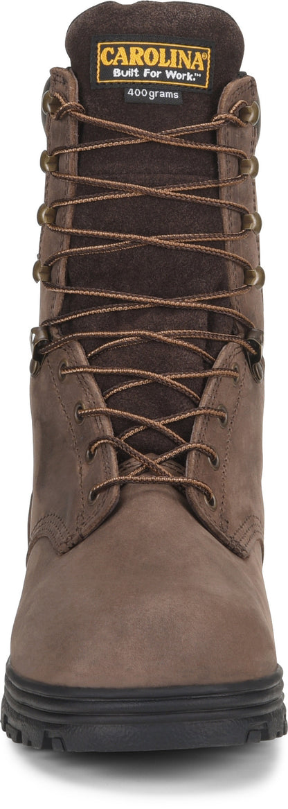 Carolina Boot Surveyor 8" Steel Toe Insulated Waterproof Work Boot Dark Brown