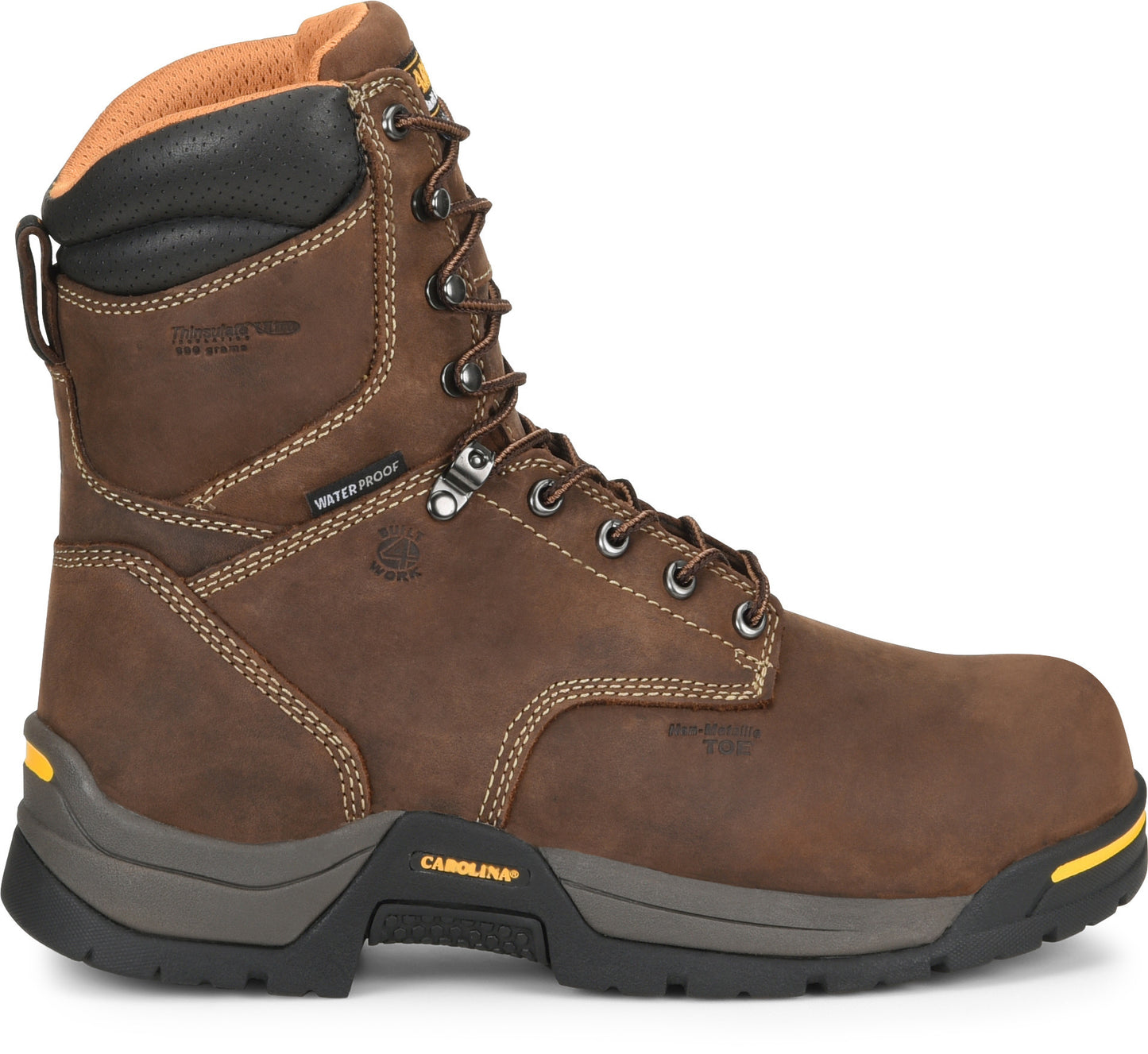 Carolina Boot Bruno Hi 8" Composite Toe Insulated Waterproof Work Boot Dark Brown