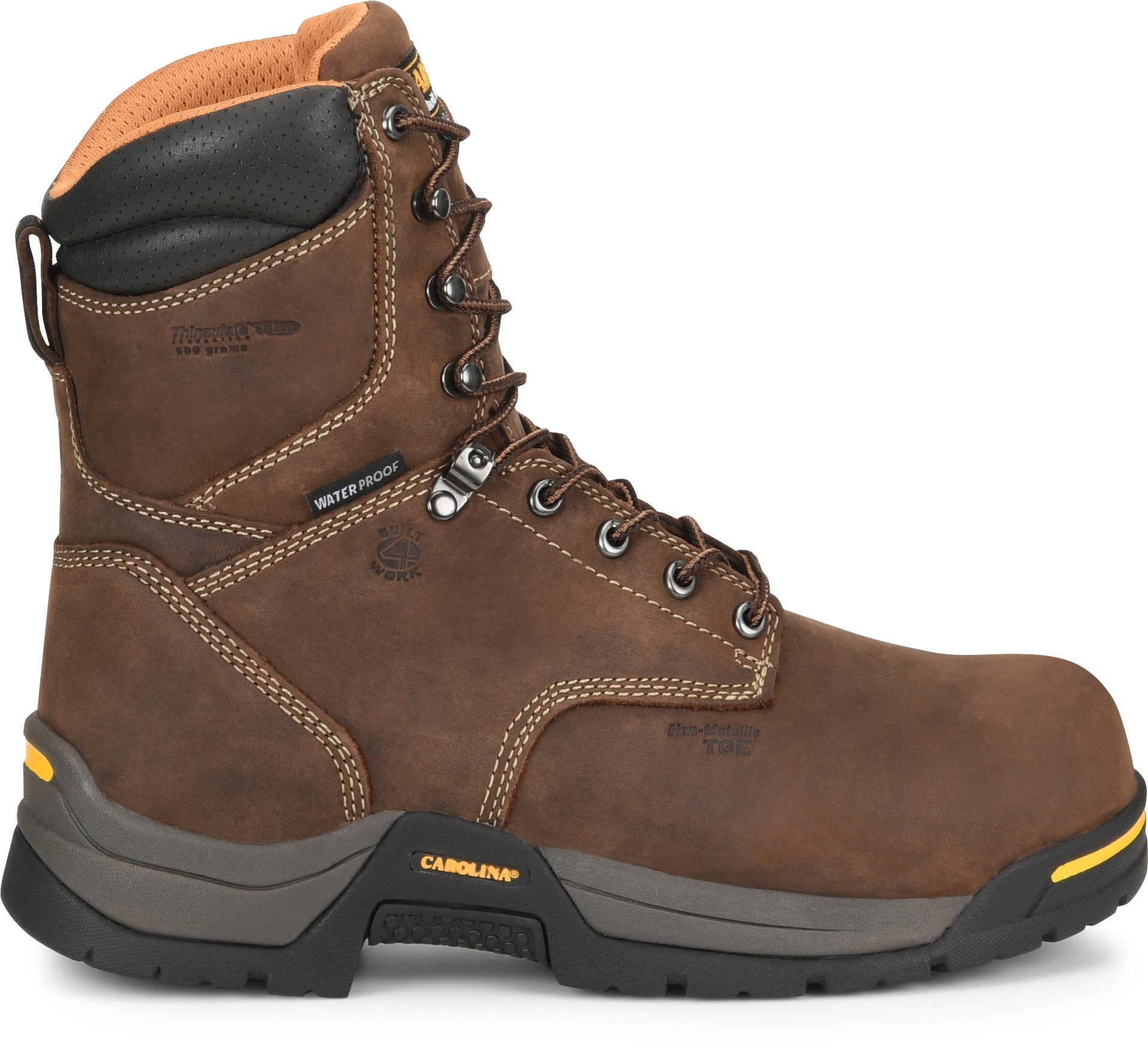 Carolina Boot Bruno Hi 8" Composite Toe Insulated Waterproof Work Boot Dark Brown