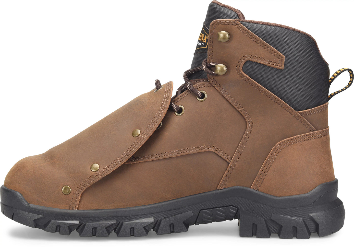 Carolina Boot Gruntz 6" Steel Toe External Met Guard Work Boot Dark Brown