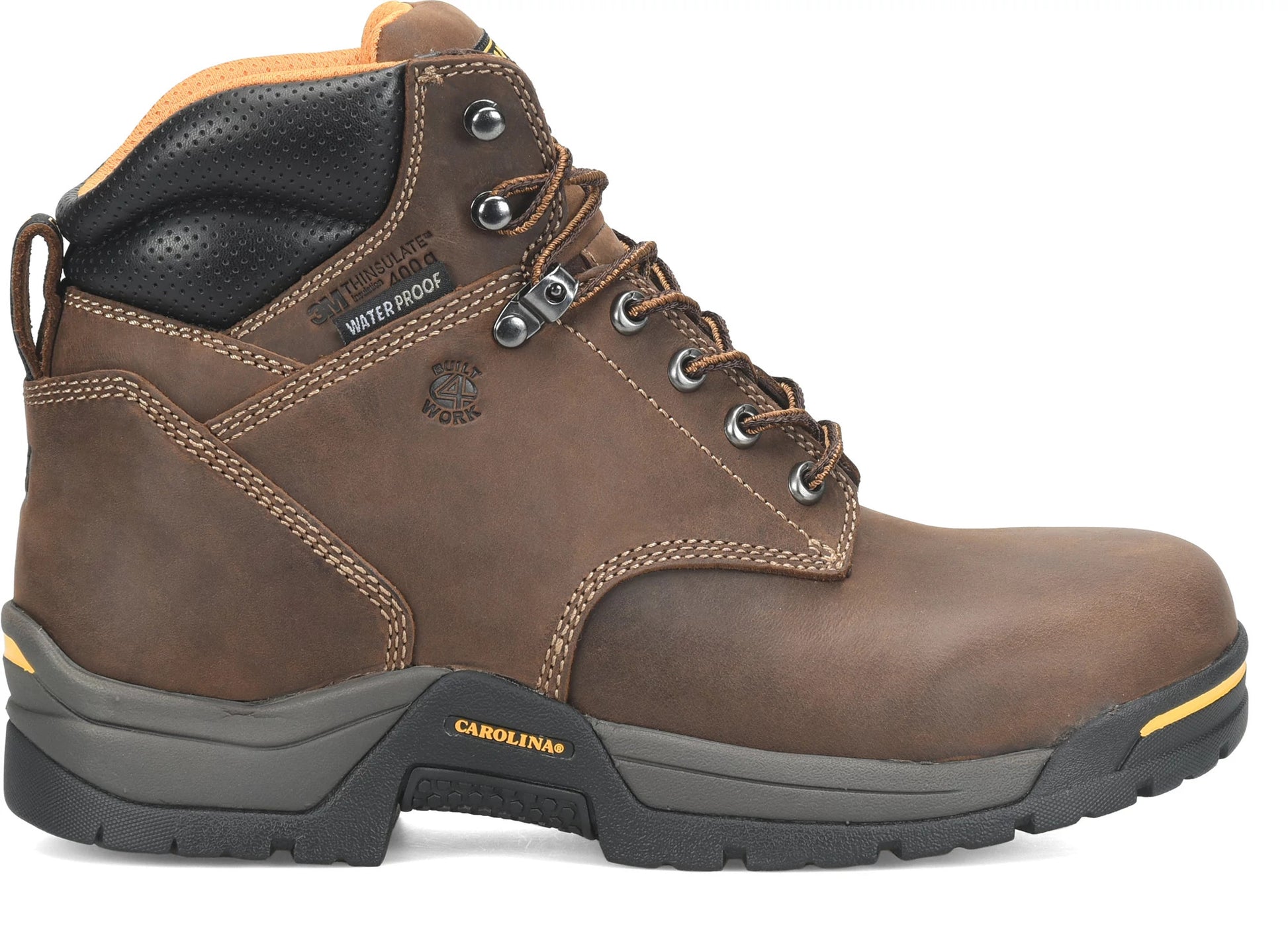 Carolina Boot Bruno Lo 6" Soft Toe Insulated Waterproof Work Boot Dark Brown