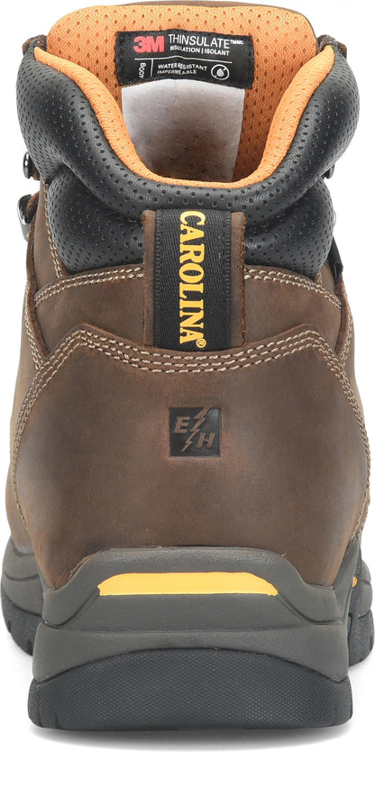 Carolina Boot Bruno Lo 6" Soft Toe Insulated Waterproof Work Boot Dark Brown