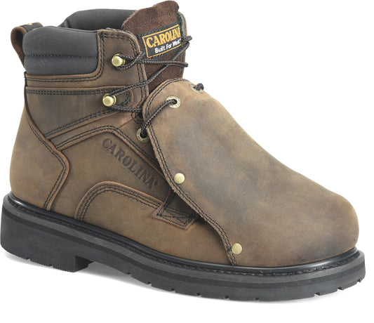 Carolina Boot Metpro Men’s 6” Wide Steel Toe External Met Guard Medium Brown