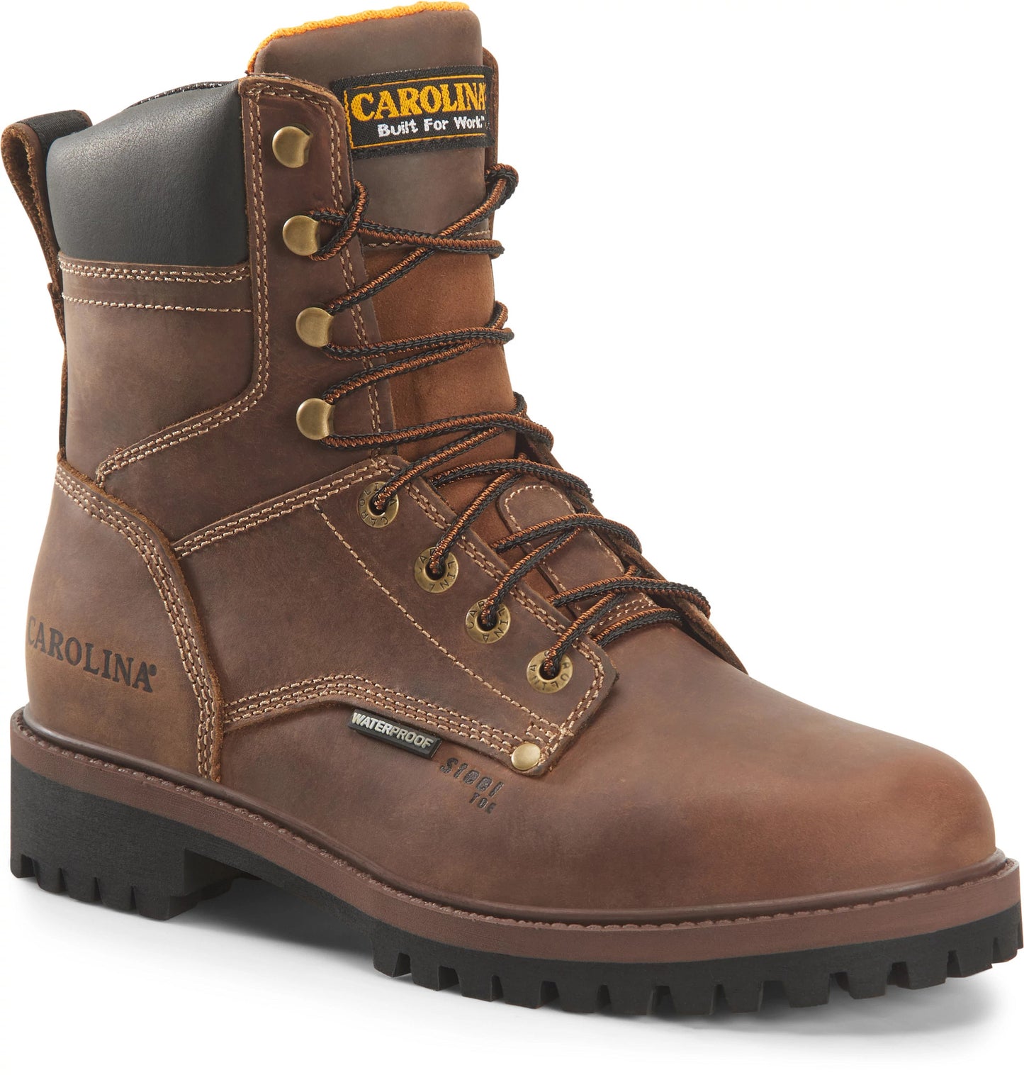 Carolina Boot Silvanus 8" Steel Toe Waterproof Work Boot Brown