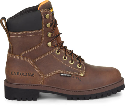 Carolina Boot Silvanus 8" Steel Toe Waterproof Work Boot Brown