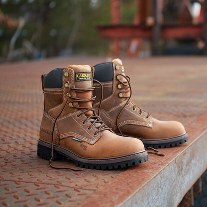 Carolina Boot Silvanus 8" Steel Toe Waterproof Work Boot Brown