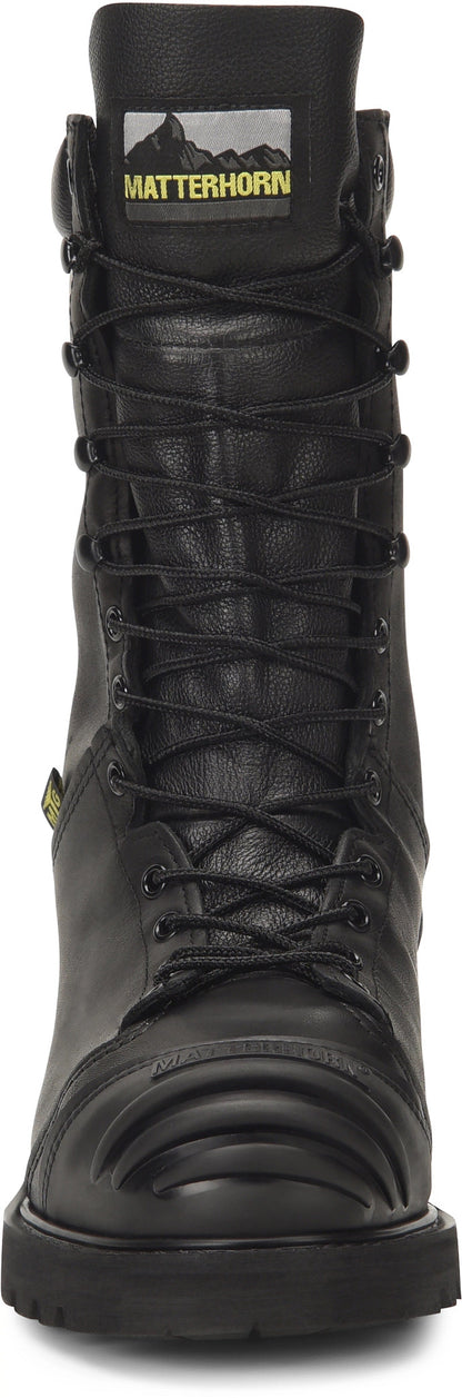 Carolina Boot Matterhorn Banksman 10" Met Guard Steel Toe Waterproof Work Boot Black