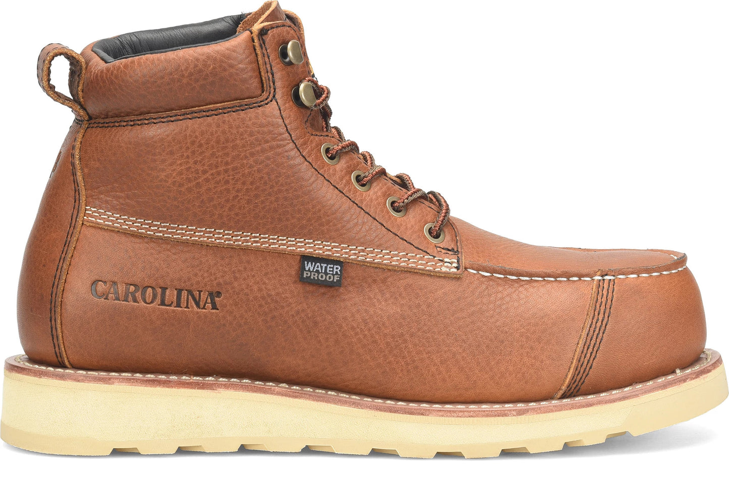 Carolina Boot Staple Gun 6" Soft Toe Wedge Work Boot Tan