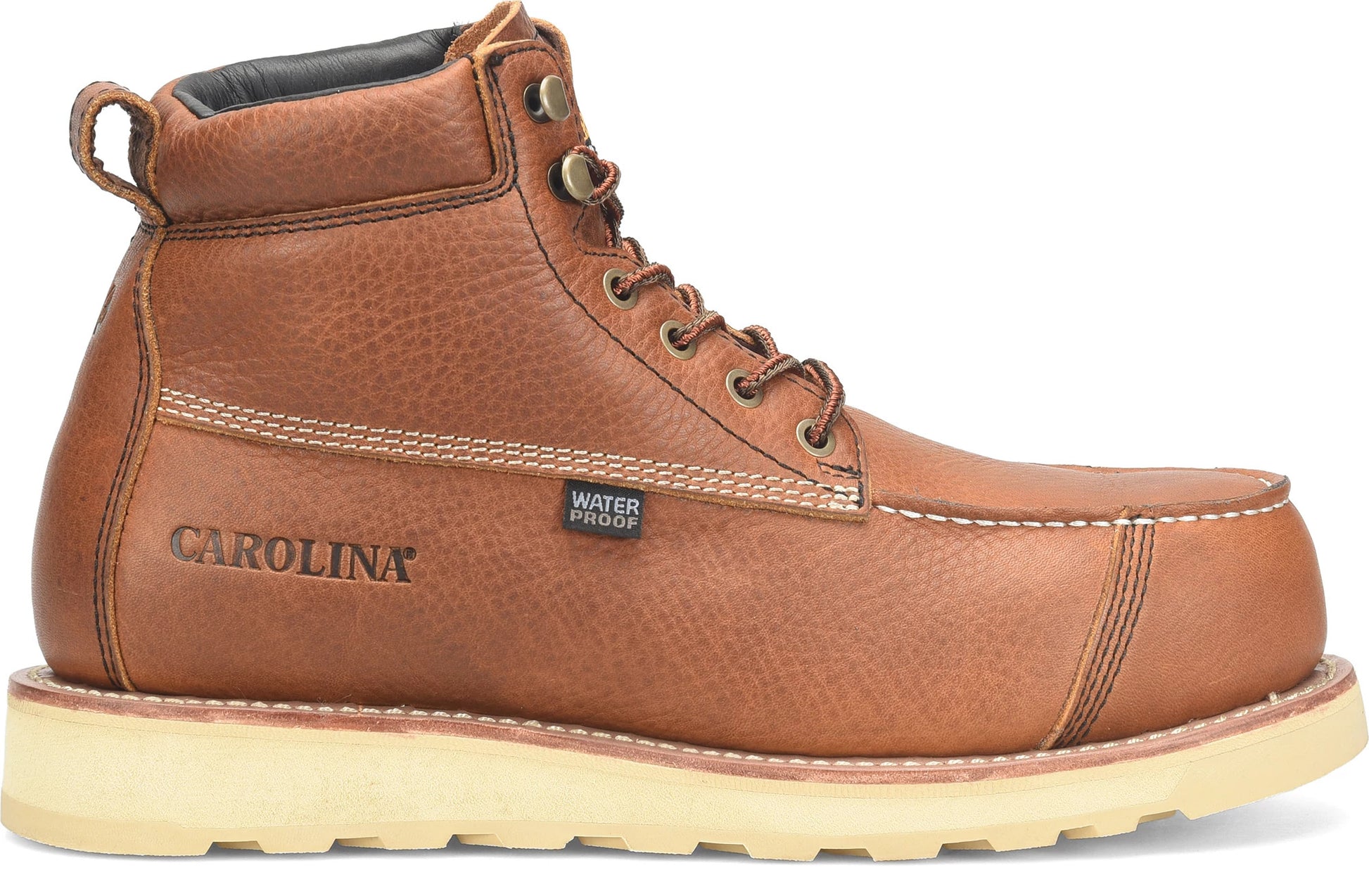 Carolina Boot Staple Gun 6" Soft Toe Wedge Work Boot Tan