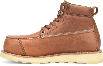 Carolina Boot Staple Gun 6" Soft Toe Wedge Work Boot Tan