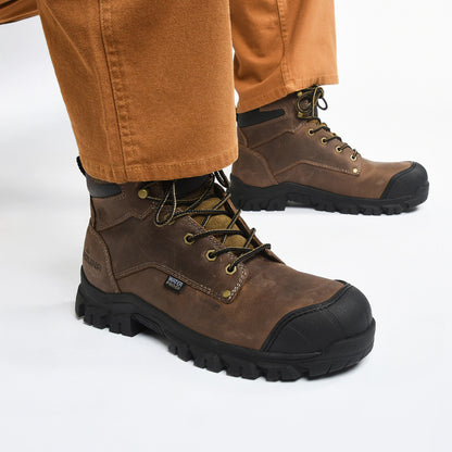 Carolina Boot Gruntz 6" Waterproof Aluminum Toe Dark Brown