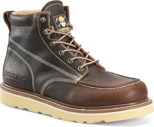 Carolina Boot Flatiron 6" Soft Toe Work Boot Dark Brown