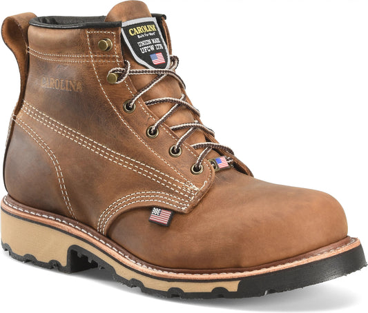 Carolina Boot Ferric Usa 6" Soft Toe Work Boot Brown