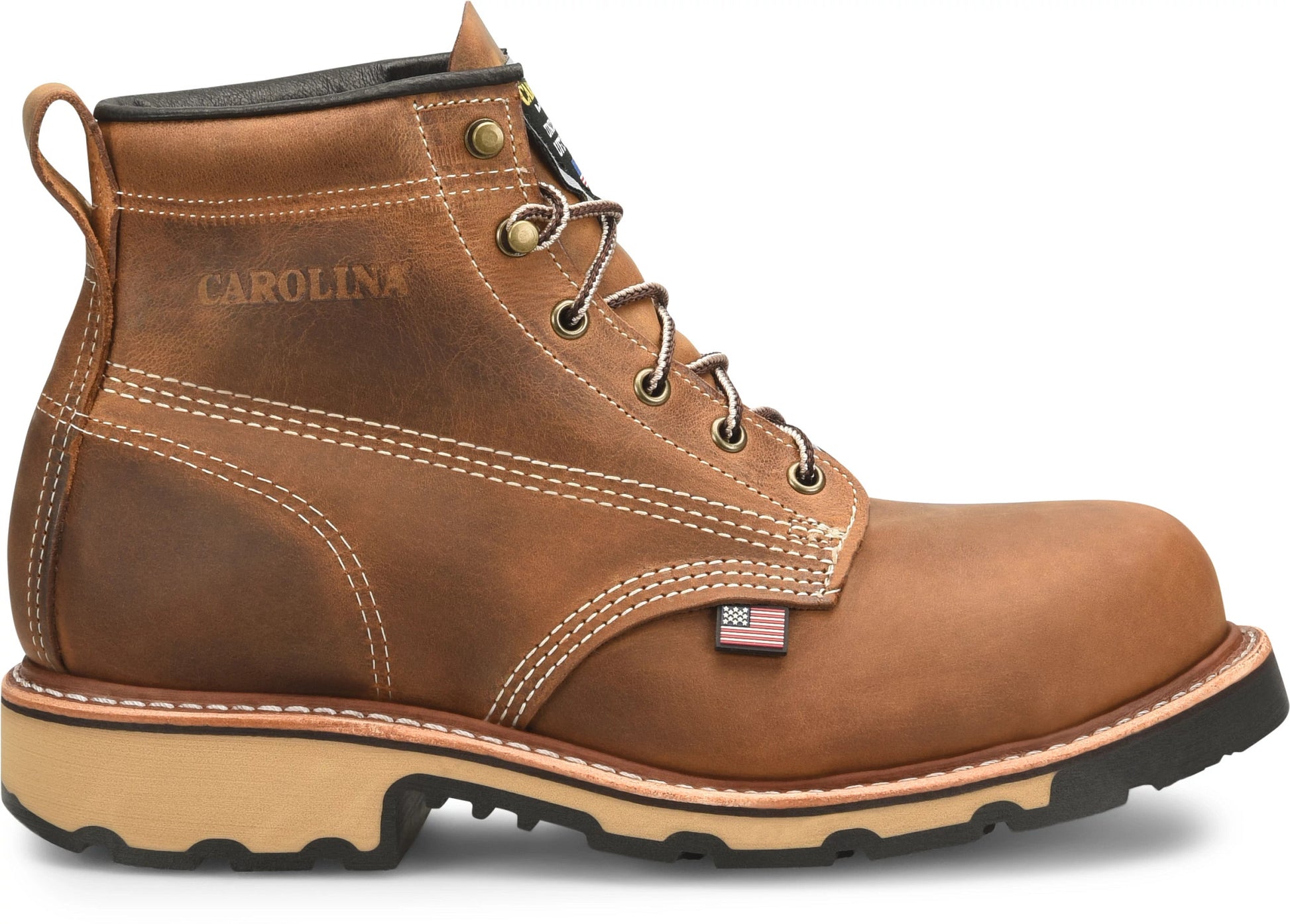 Carolina Boot Ferric Usa 6" Soft Toe Work Boot Brown