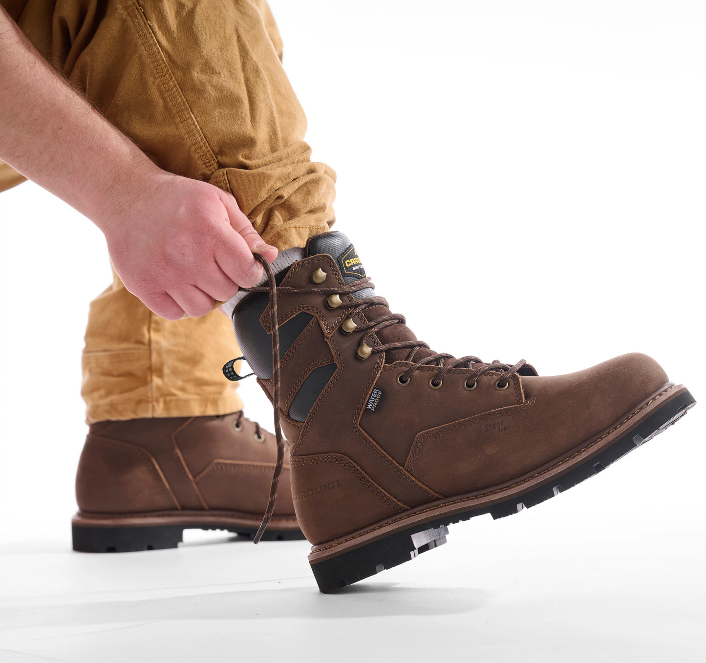 Carolina Boot Gruntz 8" Steel Toe Work Boot Dark Brown