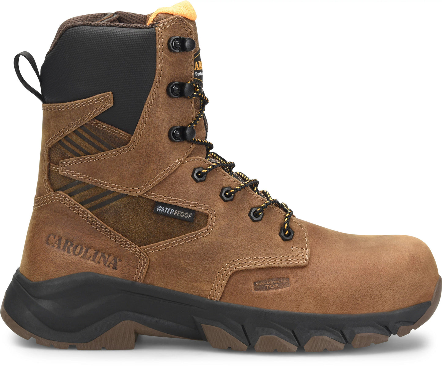 Carolina Boot Subframe 8" Comp Toe Side Zip Dark Brown
