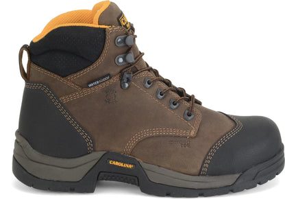 Carolina Boot Bruno 6" Sd Carbon Comp Toe Waterproof Work Boot Dark Brown