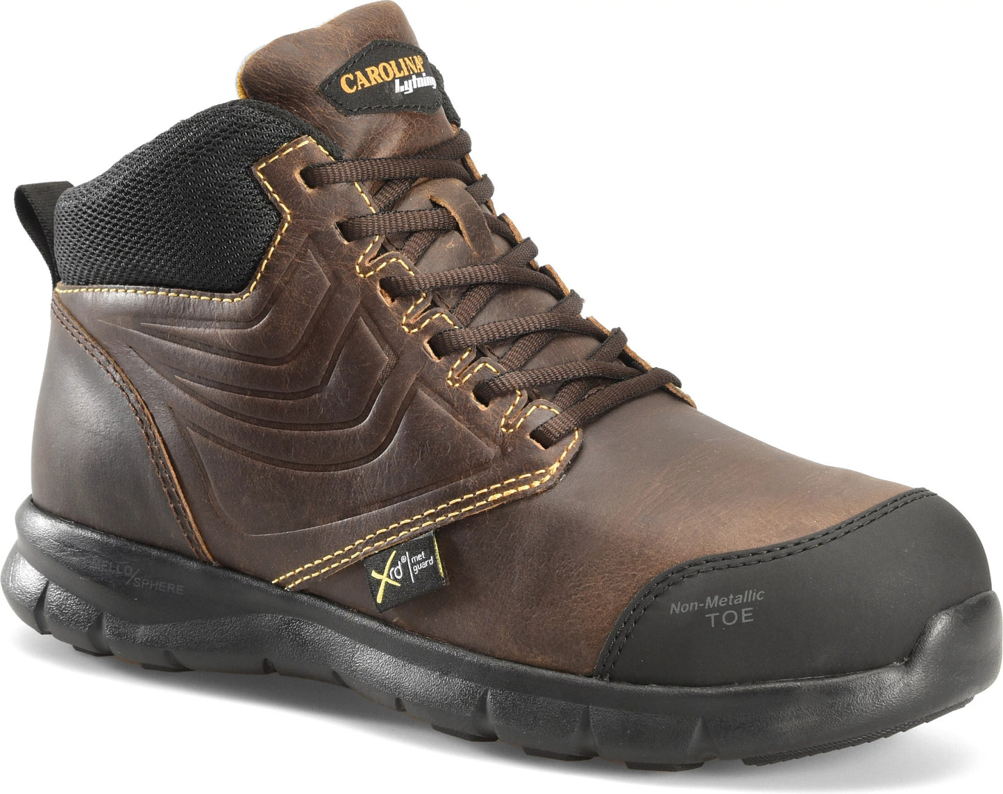 Carolina Boot Lytning Met Guard Composite Toe Work Shoe Brown