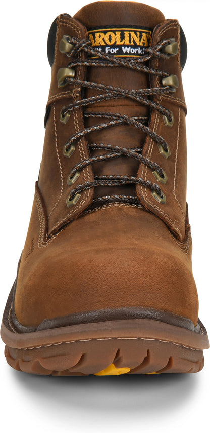 Carolina Boot Dormite 6" Soft Toe Waterproof Work Boot Brown