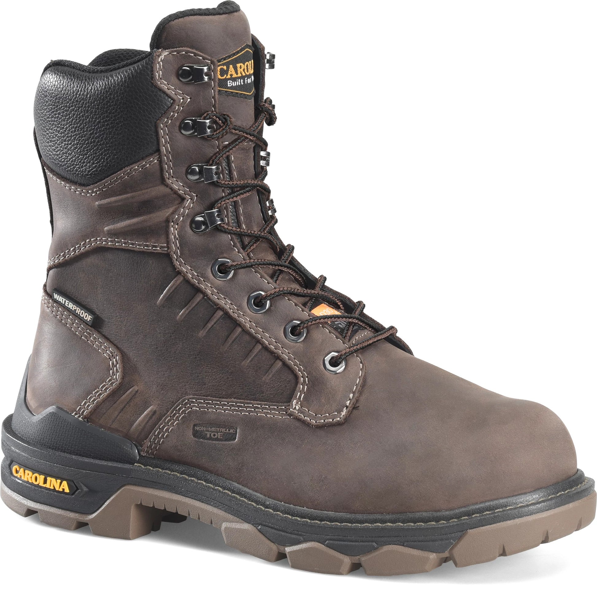 Carolina Boot Cardinal 8" Internal Met Guard Comp Toe Dark Brown