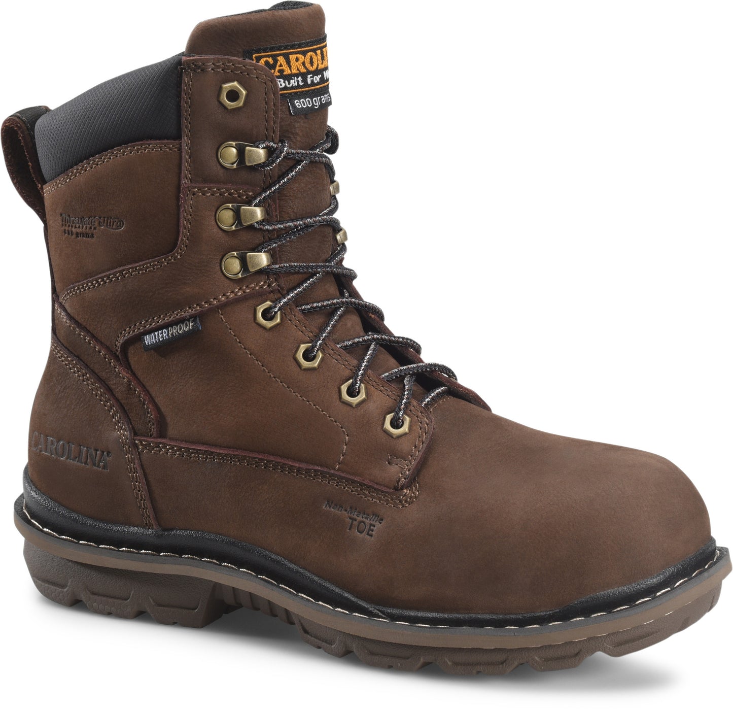 Carolina Boot Dormite 8" Composite Toe Insulated Waterproof Work Boot Brown