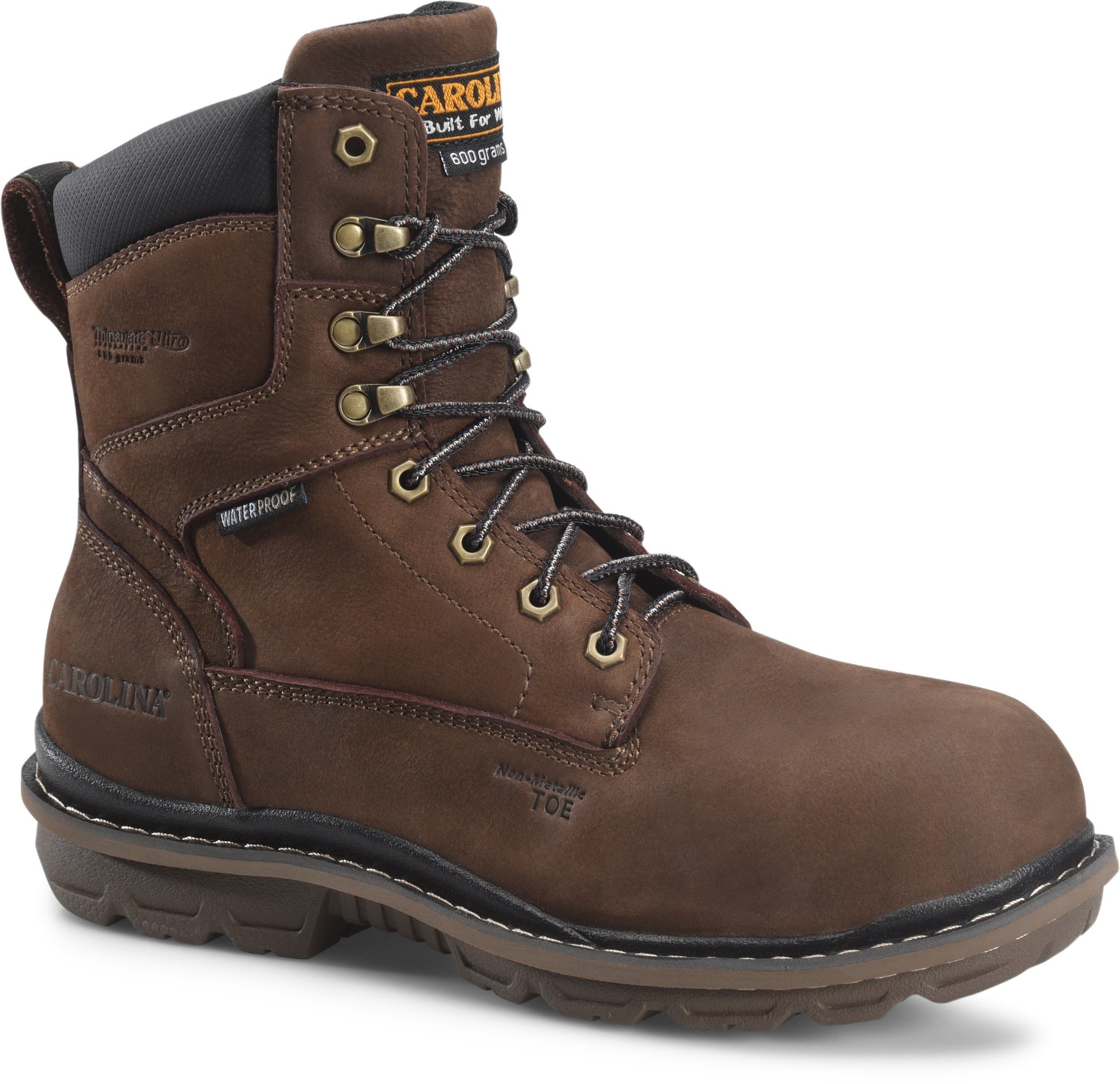 Carolina Boot Dormite 8" Composite Toe Insulated Waterproof Work Boot Brown
