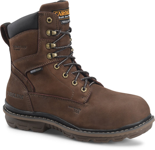 Carolina Boot Dormite 8" Composite Toe Insulated Waterproof Work Boot Brown
