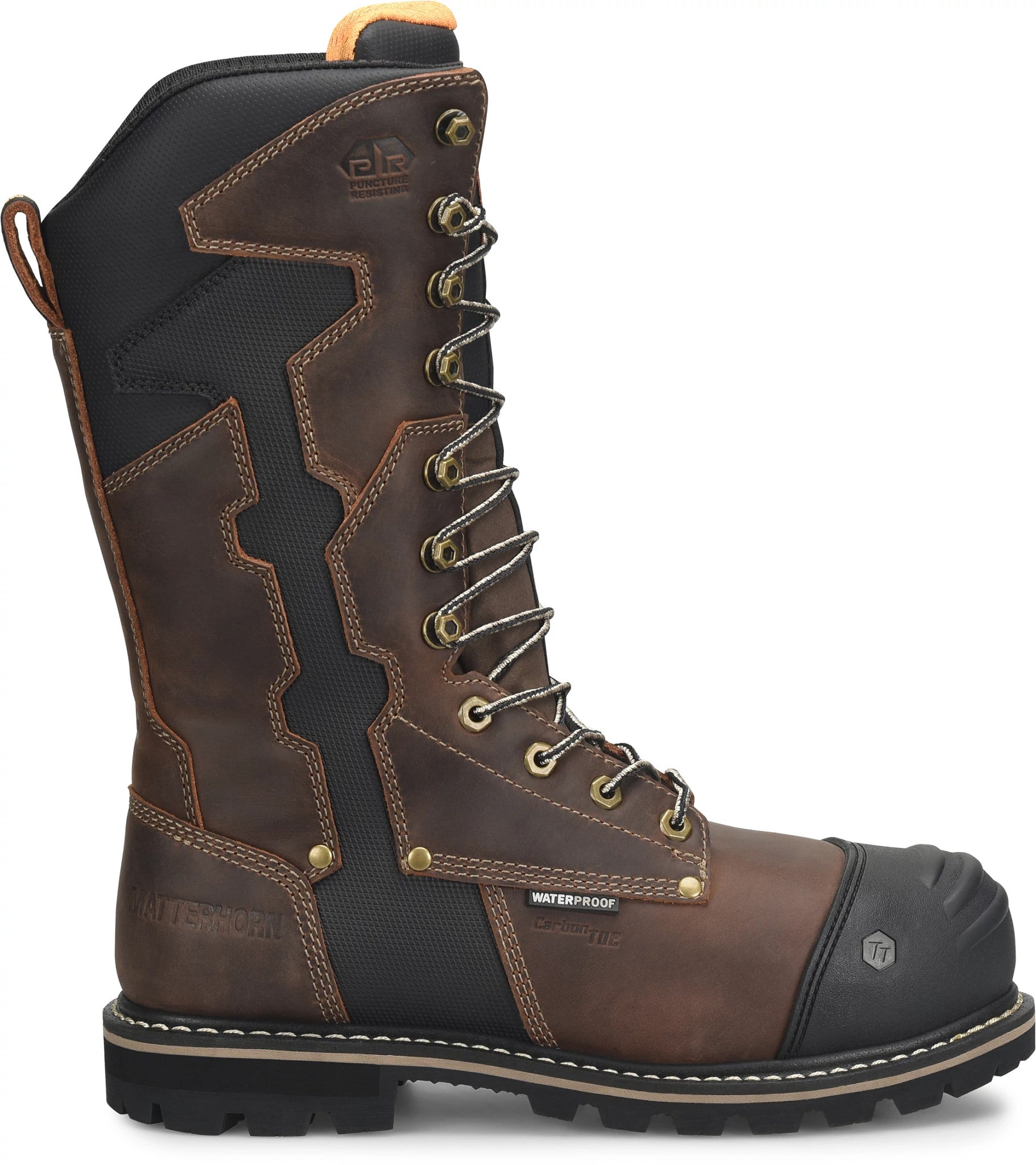 Carolina Boot Matterhorn I-Beam 12" Carbon Composite Toe Internal Met Guard Dark Brown