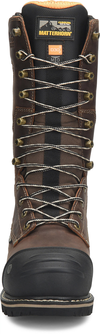 Carolina Boot Matterhorn I-Beam 12" Carbon Composite Toe Internal Met Guard Dark Brown