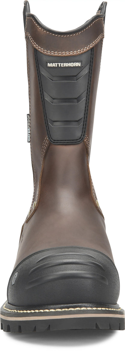 Carolina Boot Matterhorn I-Beam 10" Met Guard Carbon Composite Toe Waterproof Work Boot Dark Brown