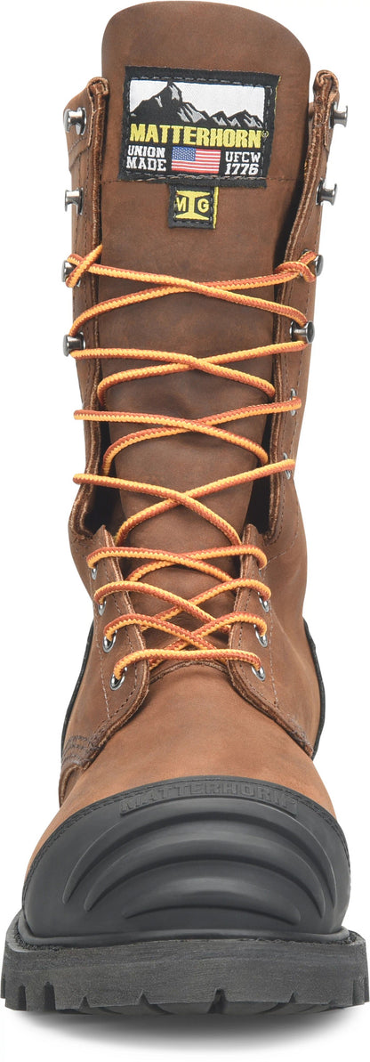 Carolina Boot Matterhorn Copper Internal 10" Met Guard Steel Toe Dark Brown