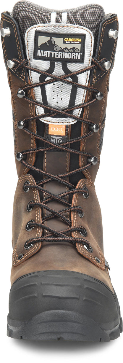 Carolina Boot Men’s 10” Lightweight Wp Aluminum Toe D3o Internal Met Guard Dark Brown