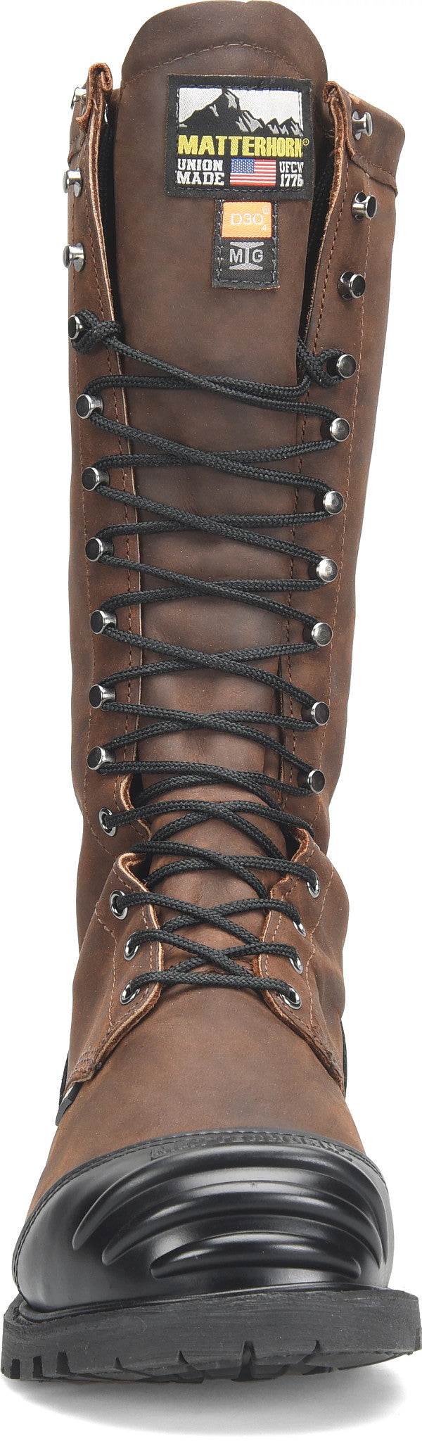Carolina Boot Matterhorn Tailings 16" Met Guard Steel Toe Insulated Waterproof Work Boot Dark Brown