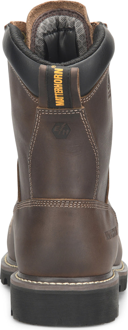 Carolina Boot Matterhorn Corvus 8" Composite Toe Waterproof Work Boot Dark Brown