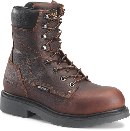 Carolina Boot Dice Men’s 8” Aluminum Toe Waterproof Work Boot Dark Brown