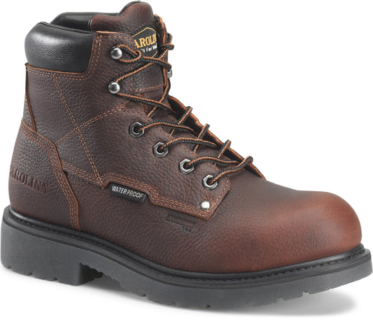 Carolina Boot Dice Men’s 6” Waterproof Aluminum Toe Work Boot Dark Brown