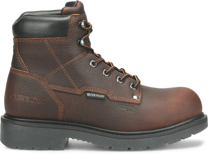 Carolina Boot Dice Men’s 6” Waterproof Aluminum Toe Work Boot Dark Brown