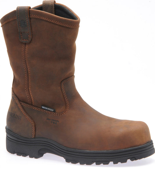 Carolina Boot Laser 10" Pull On Composite Toe Waterproof Work Boot Brown