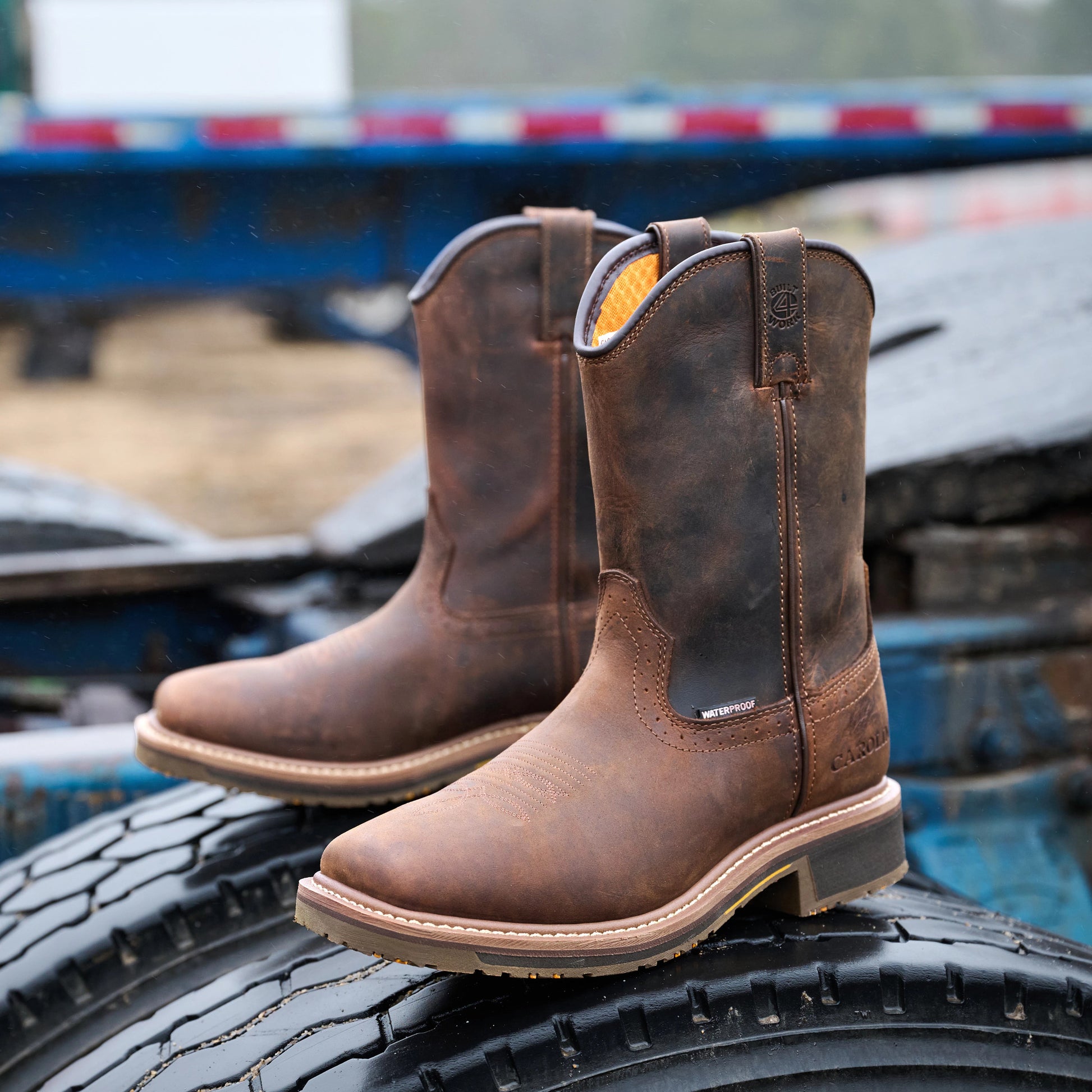 Carolina Boot Anchor 10" Soft Toe Waterproof Roper Brown