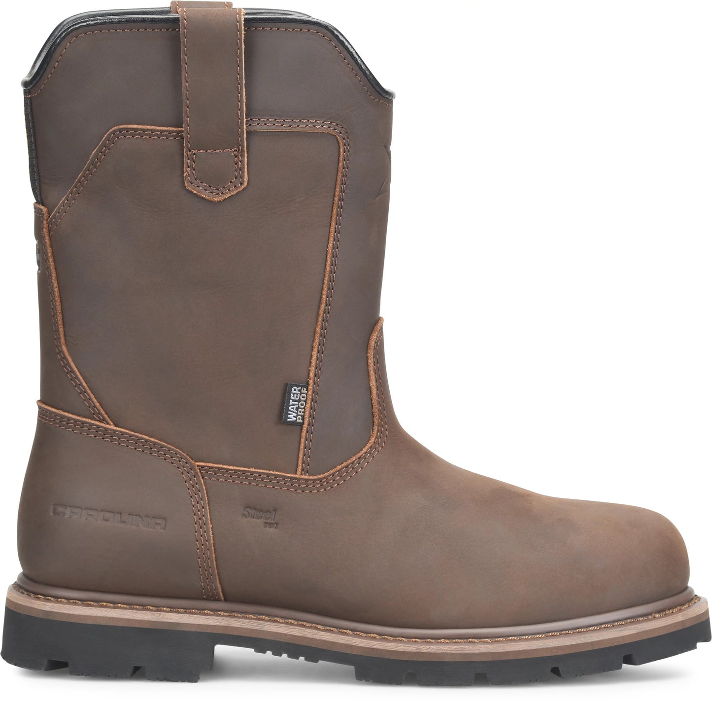 Carolina Boot Gruntz 10" Steel Toe Pull On Dark Brown