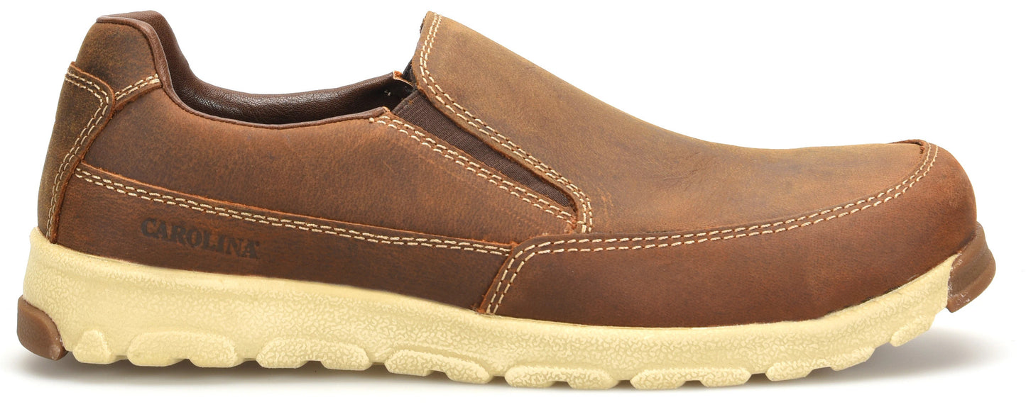 Carolina Boot S-117 Aluminum Toe Slip On Shoe Dark Brown
