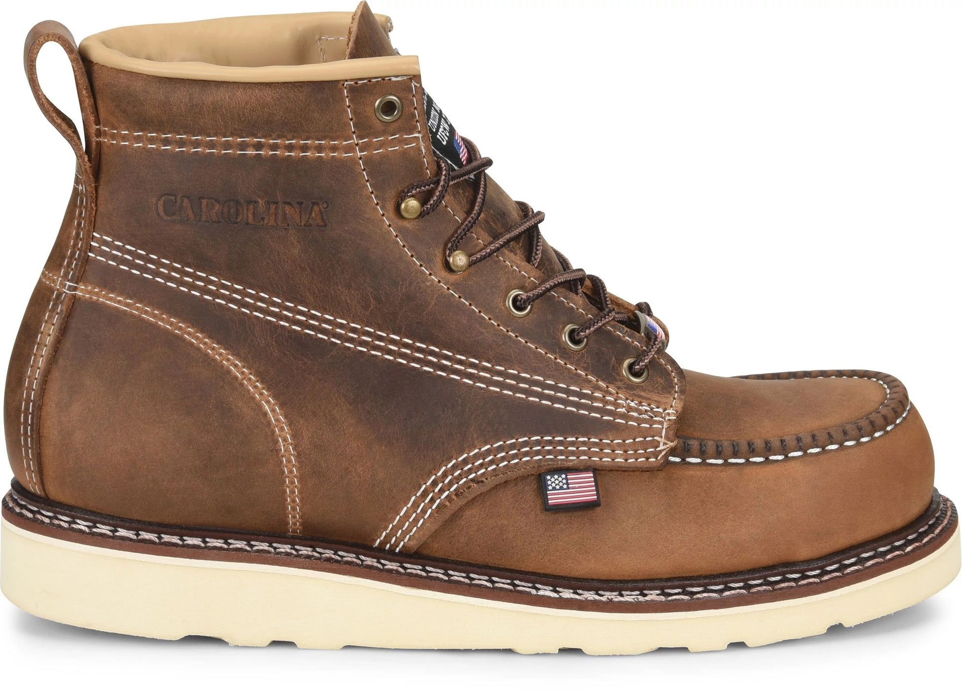 Carolina Boot Amp Usa 6" Steel Toe Work Boot Brown