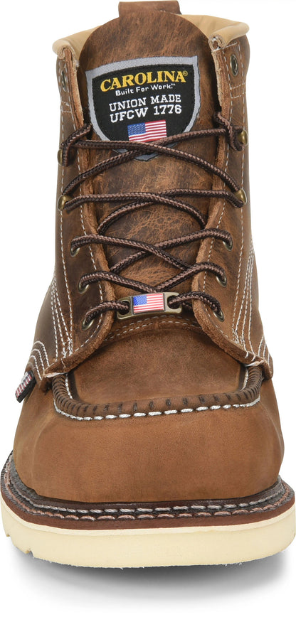 Carolina Boot Amp Usa 6" Steel Toe Work Boot Brown