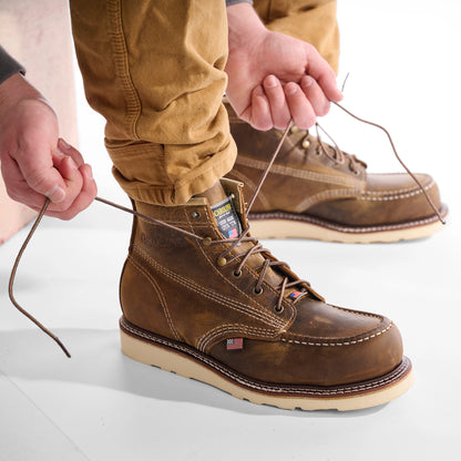 Carolina Boot Amp Usa 6" Steel Toe Work Boot Brown