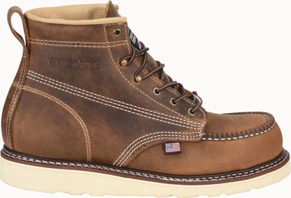 Carolina Boot Amp Usa 6" Soft Toe Work Boot Brown